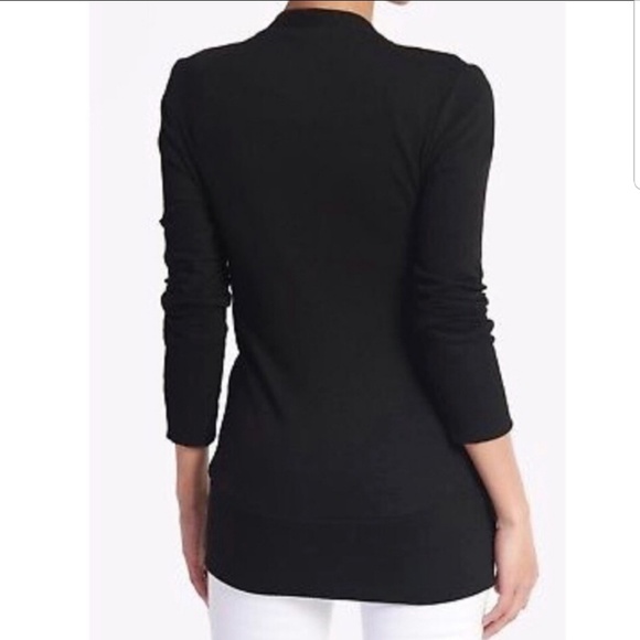 Black SNAP BUTTON CARDIGAN WITH RIBBED DETAIL - Picture 5 of 6